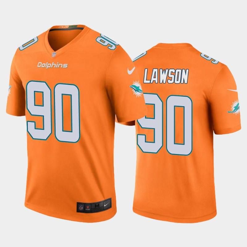 Men Miami Dolphins 90 Shaq Lawson Nike Orange Color Rush Limited NFL Jersey